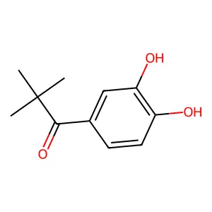 tert-Butyrophenone, 3',4'-dihydroxy- structure