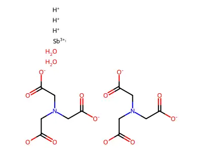 Antimony ammonia triacetic acid structure