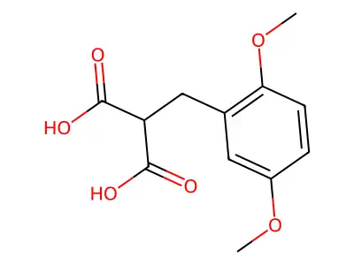 Propanedioic acid, 2-[(2,5-dimethoxyphenyl)methyl]- structure