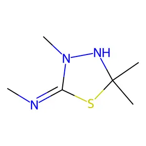 N,3,5,5-tetramethyl-1,3,4-thiadiazolidin-2-imine structure