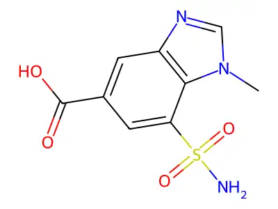 1H-Benzimidazole-5-carboxylic acid, 7-(aminosulfonyl)-1-methyl- structure