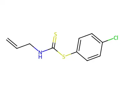 Carbamic acid, allyldithio-, p-chlorophenyl ester structure