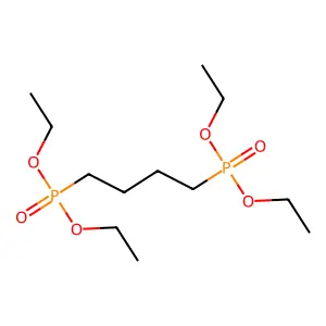 Tetraethyl butane-1,4-diylbis(phosphonate) structure