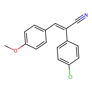 2-(4-Chlorophenyl)-3-(4-methoxyphenyl)prop-2-enenitrile structure