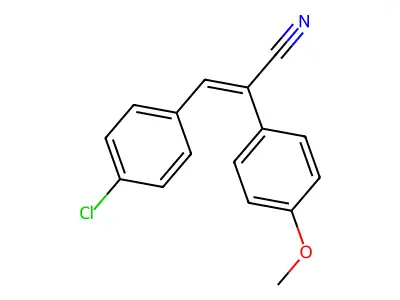 3-(4-Chlorophenyl)-2-(4-methoxyphenyl)prop-2-enenitrile structure