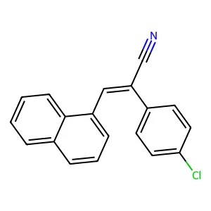(2E)-2-(4-Chlorophenyl)-3-(naphthalen-1-YL)prop-2-enenitrile structure