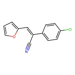 (2Z)-2-(4-chlorophenyl)-3-(2-furyl)-2-propenenitrile structure
