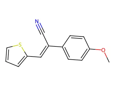 2-(4-Methoxyphenyl)-3-thiophen-2-ylprop-2-enenitrile structure