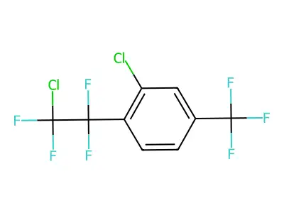 Benzene, chloro-4-(chlorotetrafluoroethyl)-1-(trifluoromethyl)- structure