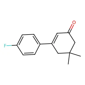 5,5-Dimethyl-3-(4-fluorophenyl)cyclohex-2-en-1-one structure
