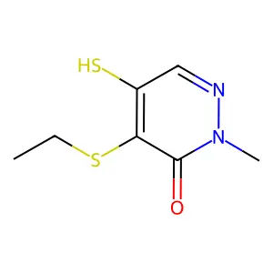 4-(Ethylthio)-5-mercapto-2-methyl-3(2H)-pyridazinone structure