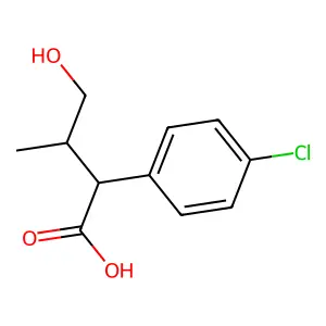2-(4-Chlorophenyl)-4-hydroxy-3-methylbutanoic acid structure