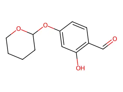 (R)-2-Hydroxy-4-((tetrahydro-2H-pyran-2-yl)oxy)benzaldehyde structure