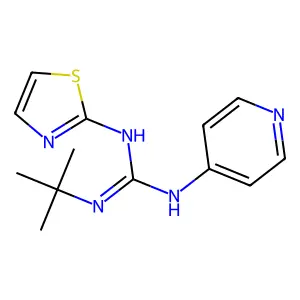Guanidine, 1-tert-butyl-2-(4-pyridyl)-3-(2-thiazolyl)- structure