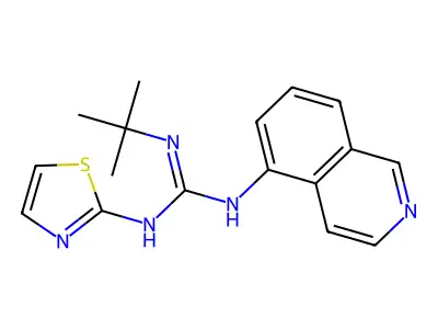 Guanidine, N-(1,1-dimethylethyl)-N'-5-isoquinolinyl-N''-2-thiazolyl- structure