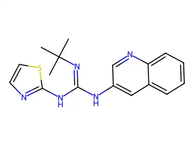 Guanidine, N-(1,1-dimethylethyl)-N'-3-quinolinyl-N''-2-thiazolyl- structure