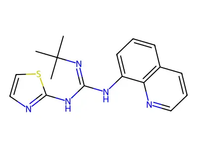 Guanidine, N-(1,1-dimethylethyl)-N'-8-quinolinyl-N''-2-thiazolyl- structure