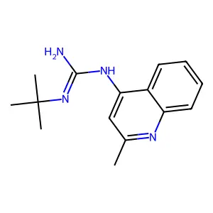 Guanidine, 1-tert-butyl-2-(2-methyl-4-quinolyl)- structure