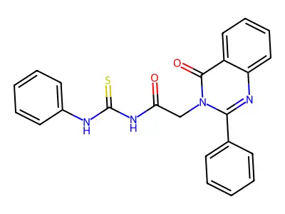 1-((4-Oxo-2-phenyl-3,4-dihydro-3-quinazolinyl)acetyl)-3-phenyl-2-thiourea structure