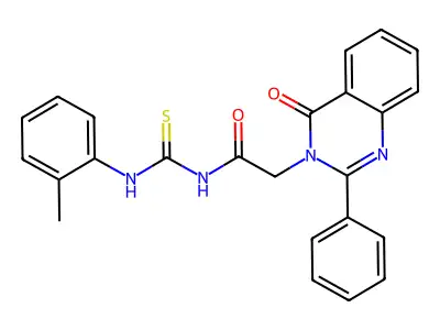 Urea, 1-((4-oxo-2-phenyl-3,4-dihydro-3-quinazolinyl)acetyl)-3-(o-tolyl)-2-thio- structure