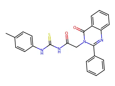 Urea, 1-((4-oxo-2-phenyl-3,4-dihydro-3-quinazolinyl)acetyl)-3-(p-tolyl)-2-thio- structure
