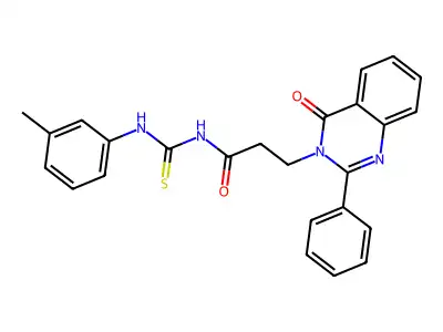 1-(3-(4-Oxo-2-phenyl-3,4-dihydro-3-quinazolinyl)propionyl)-3-(m-tolyl)-2-thiourea structure