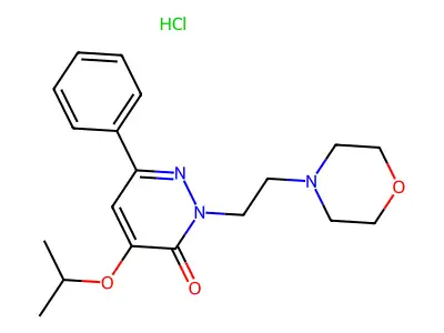 3(2H)-Pyridazinone, 4-isopropoxy-2-(2-morpholinoethyl)-6-phenyl-, hydrochloride structure