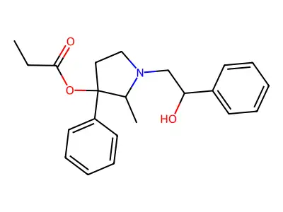 1-(2-Hydroxy-2-phenylethyl)-2-methyl-3-phenylpyrrolidin-3-yl propanoate structure