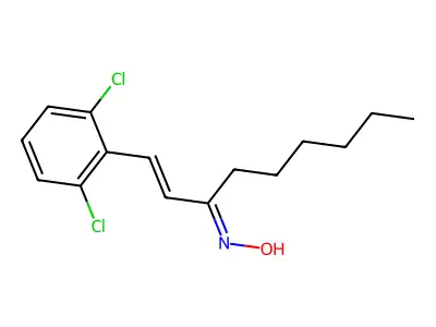 N-[1-(2,6-dichlorophenyl)non-1-en-3-ylidene]hydroxylamine structure