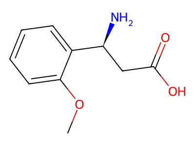 (3R)-3-Amino-3-(2-methoxyphenyl)propanoic acid structure