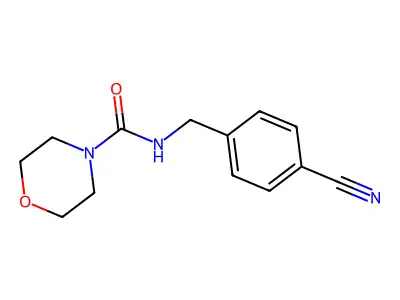 N-[(4-cyanophenyl)methyl]morpholine-4-carboxamide structure