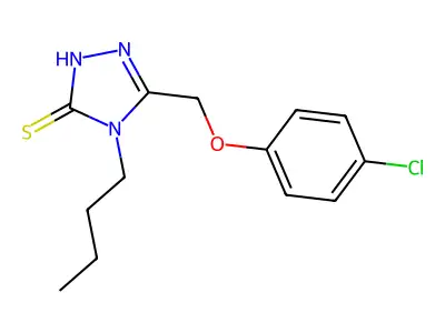 4-Butyl-5-[(4-chlorophenoxy)methyl]-4H-1,2,4-triazole-3-thiol structure