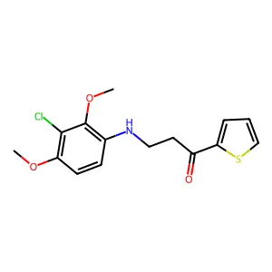 3-[(3-Chloro-2,4-dimethoxyphenyl)amino]-1-(2-thienyl)-1-propanone structure