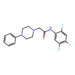 2-(4-phenylpiperazin-1-yl)-N-(2,4,5-trifluorophenyl)acetamide structure