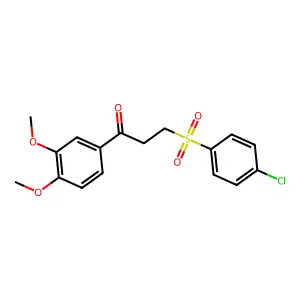 3-[(4-Chlorophenyl)sulfonyl]-1-(3,4-dimethoxyphenyl)-1-propanone structure