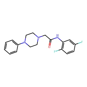 N-(2,5-difluorophenyl)-2-(4-phenylpiperazin-1-yl)acetamide structure
