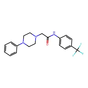 2-(4-Phenylpiperazin-1-yl)-N-(4-(trifluoromethyl)phenyl)acetamide structure