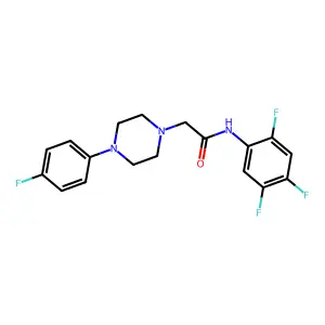2-[4-(4-fluorophenyl)piperazin-1-yl]-N-(2,4,5-trifluorophenyl)acetamide structure