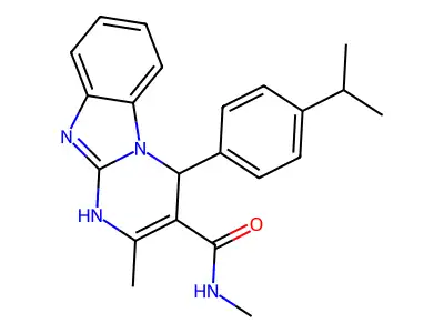 4-(4-isopropylphenyl)-N,2-dimethyl-1,4-dihydropyrimido[1,2-a]benzimidazole-3-carboxamide structure