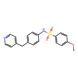 4-methoxy-N-[4-(pyridin-4-ylmethyl)phenyl]benzenesulfonamide structure