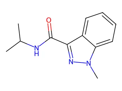 N-isopropyl-1-methyl-1H-indazole-3-carboxamide structure