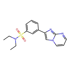 N,N-diethyl-3-imidazo[1,2-a]pyrimidin-2-ylbenzenesulfonamide structure
