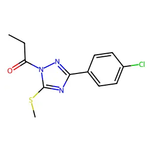 1-[3-(4-Chlorophenyl)-5-(methylthio)-1,2,4-triazol-1-yl]-1-propanone structure