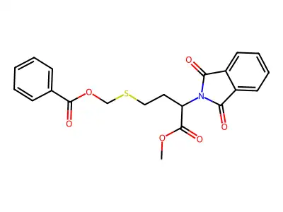 [3-(1,3-Dioxoisoindol-2-yl)-4-methoxy-4-oxobutyl]sulfanylmethyl benzoate structure