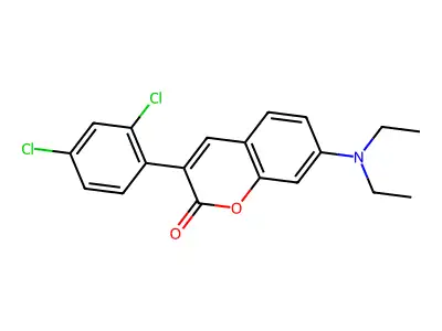 3-(2,4-Dichlorophenyl)-7-(diethylamino)chromen-2-one structure