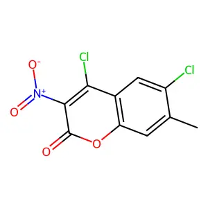 4,6-Dichloro-7-methyl-3-nitrocoumarin structure