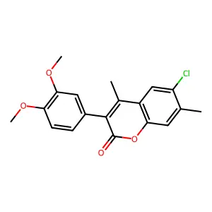 6-Chloro-3-(3,4-dimethoxyphenyl)-4,7-dimethylchromen-2-one structure