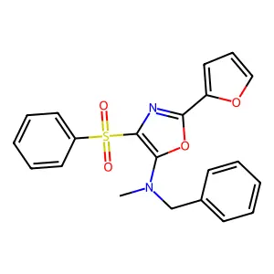 4-(benzenesulfonyl)-N-benzyl-2-(furan-2-yl)-N-methyl-1,3-oxazol-5-amine structure