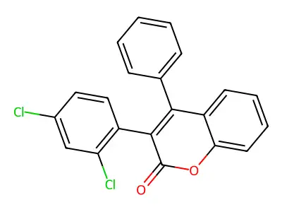 3(2',4'-Dichlorophenyl)-4-phenylcoumarin structure