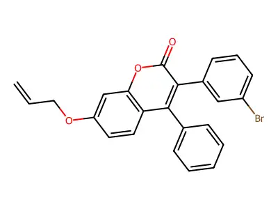 7-Allyloxy-3(3'-bromophenyl)-4-phenyl coumarin structure